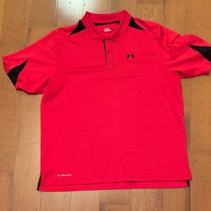 Under Armour Men's Polo Shirt in Red and Black